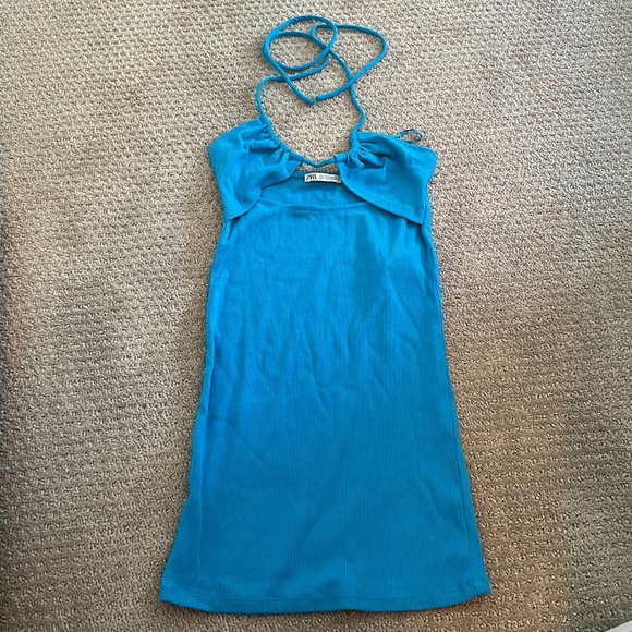 Zara Dresses & Skirts - Blue Zara cut tight cut out dress